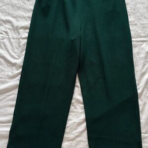 Luxury Vintage St. John Collection Santana Pleated Front Knit Pants, Green